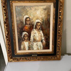ORIGINAL FRAMED OIL PAINTING ON CANVAS BY LISTED ARTIST MANUEL M. BUNUEL SPAIN